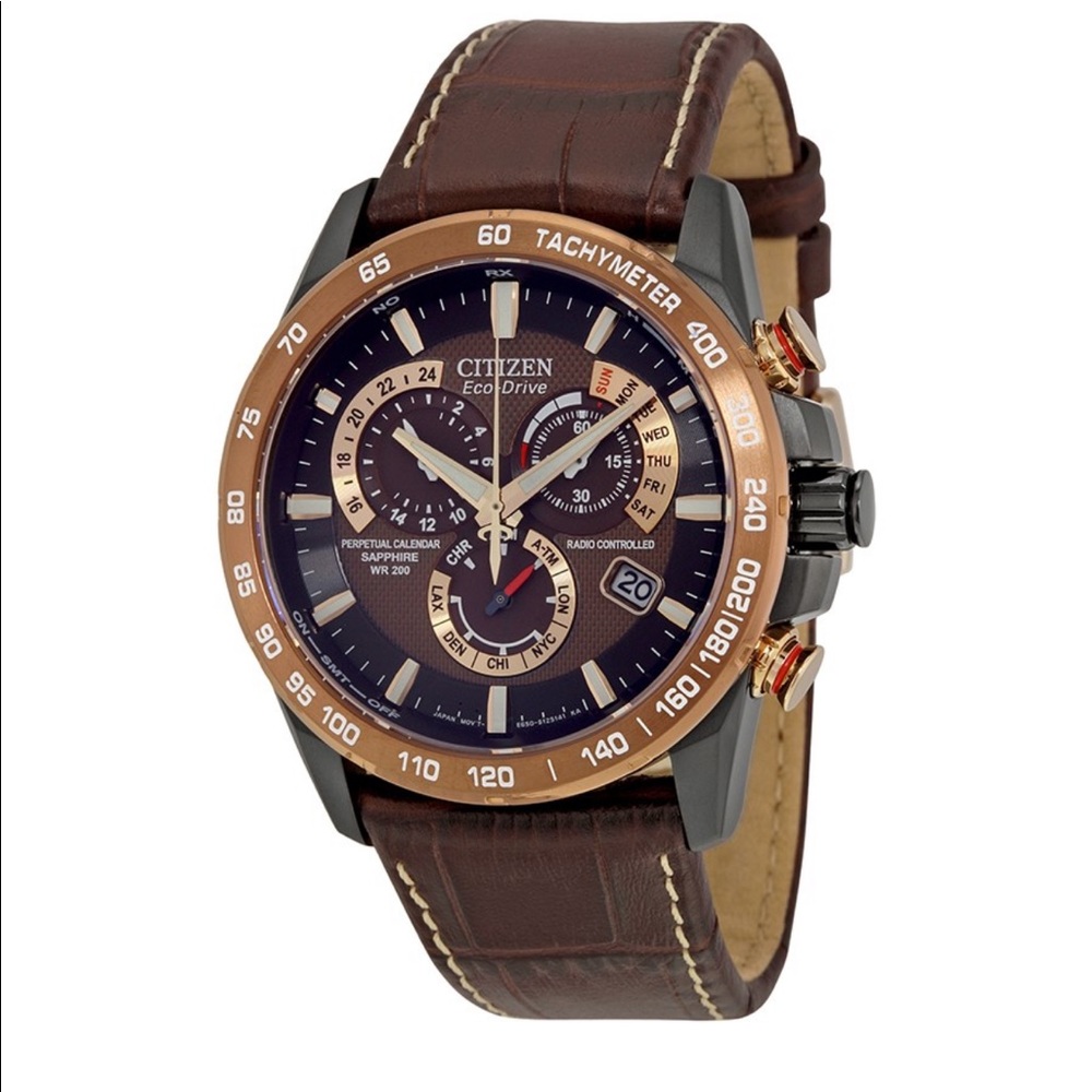 Citizen Perpetual AT4006-06X Brown Dial Watch